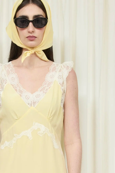 Lace Trim Midi Dress