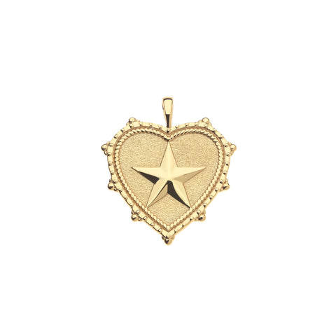 TEXAS JW Heart Pendant Classic Rolo Chain