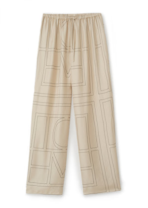 Monogram Silk PJ Bottoms