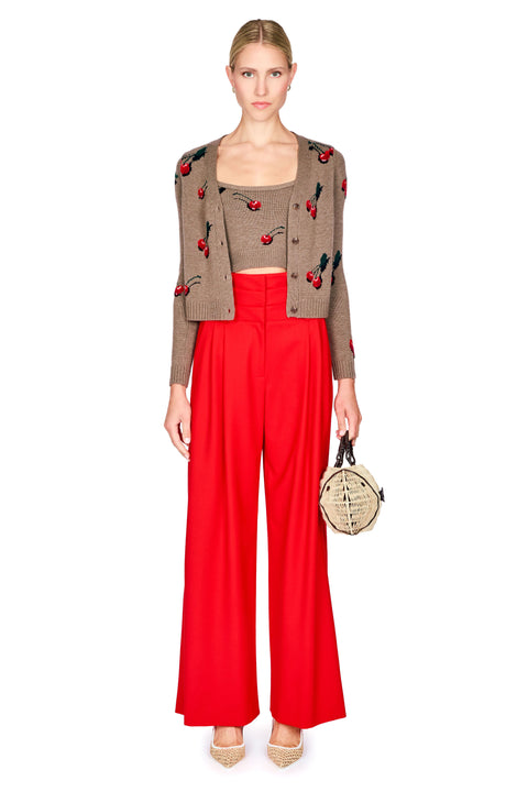 Cropped Cherry Cardigan Set