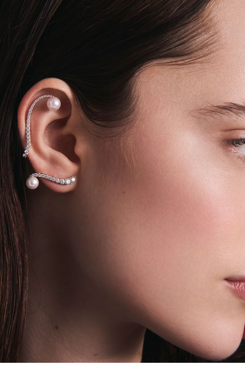 Akoya Pearl & Diamonds Astral Right Ear Jewel