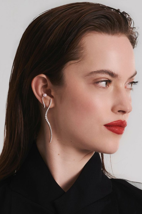 Pearl & Diamond Single Nova Right Ear Jewel