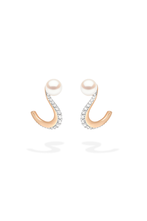Pearl & Diamond Nova Earrings
