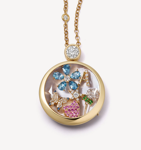 Diamond E Charm