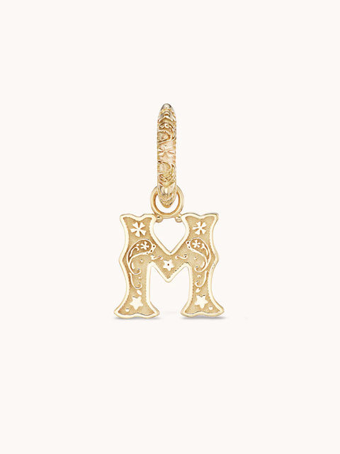 Southwestern "M" Initial Earring Charm