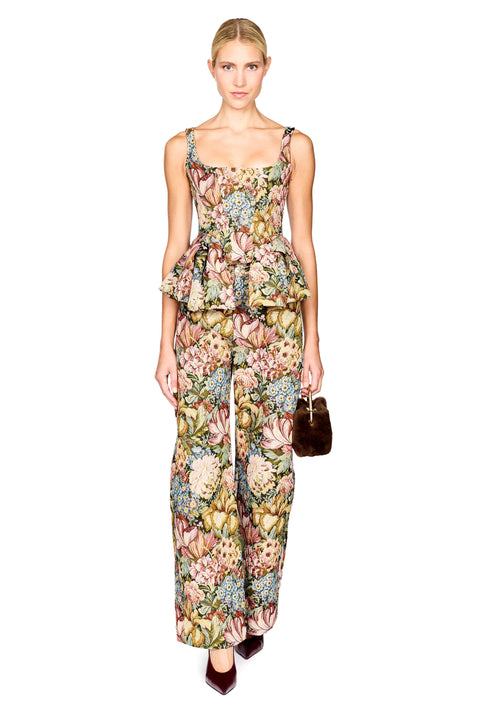 Brocade Peplum Corset