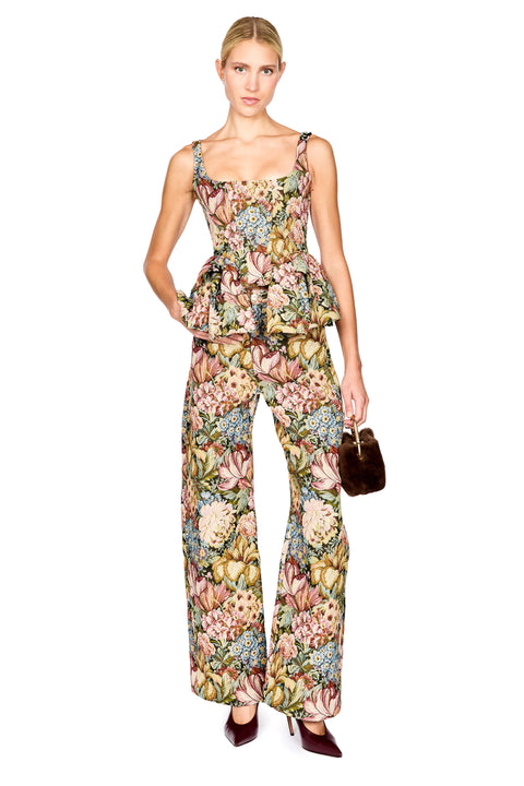 Brocade Peplum Corset
