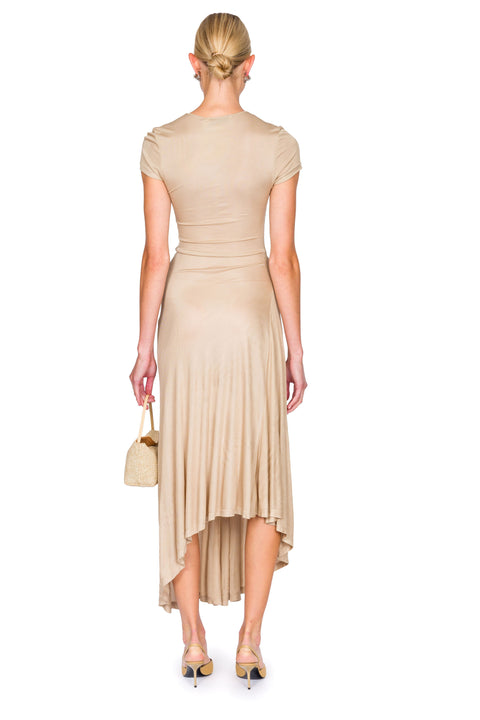 Sheer Lace Rib Tee Dress