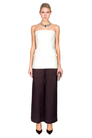 Strapless Crepe Pocket Top