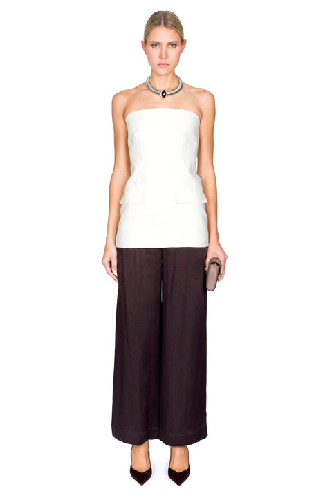 Strapless Crepe Pocket Top