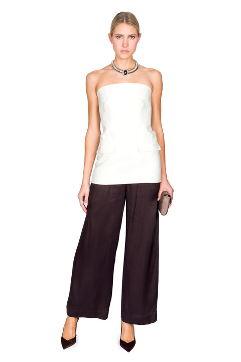 Strapless Crepe Pocket Top