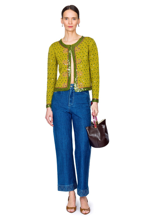 Denim Embroidered Knolly Brook Trousers