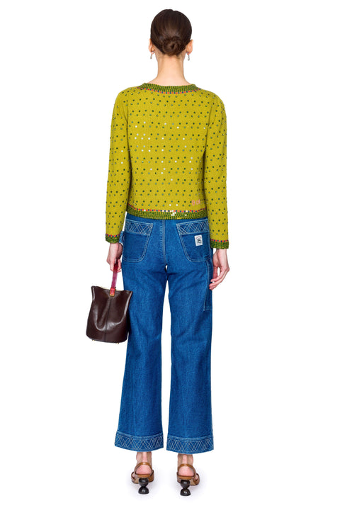 Denim Embroidered Knolly Brook Trousers