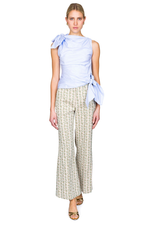 Bow Drape Shirting Top