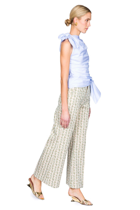 Bow Drape Shirting Top