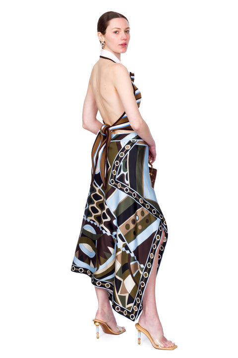 Vivara Print Silk Scarf Skirt