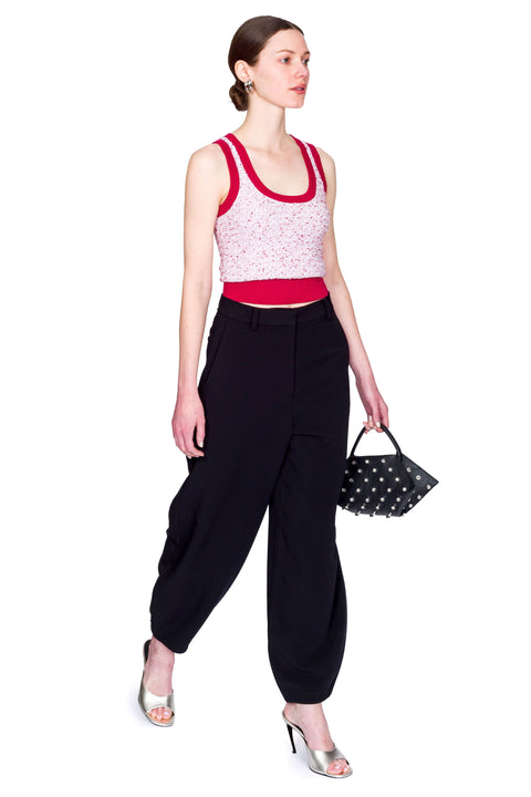 Tweed Boucle Scoopneck Tank