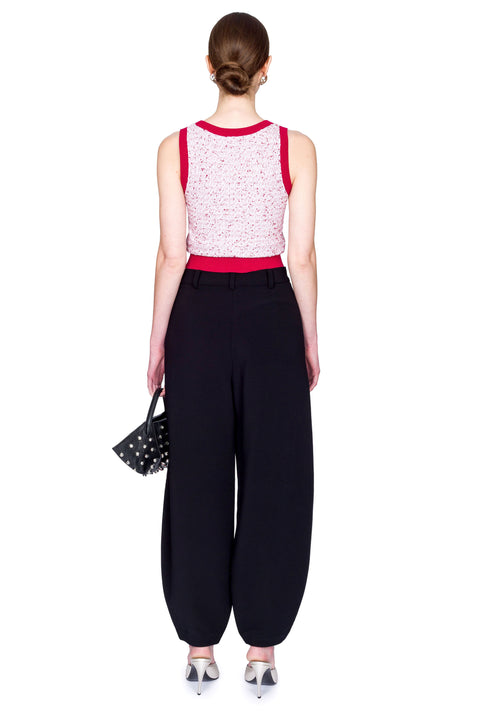 Tweed Boucle Scoopneck Tank