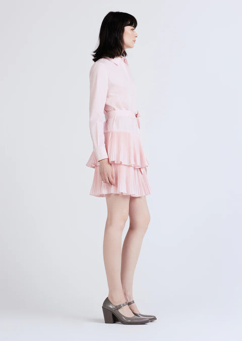 Sterling Long Sleeve Pleated Mini Dress