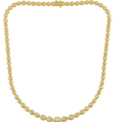 Maven Oval and Pear Tennis Necklace