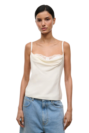 Evangeline Silk Top Ivory