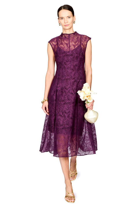 Organza Coupe Midi Dress