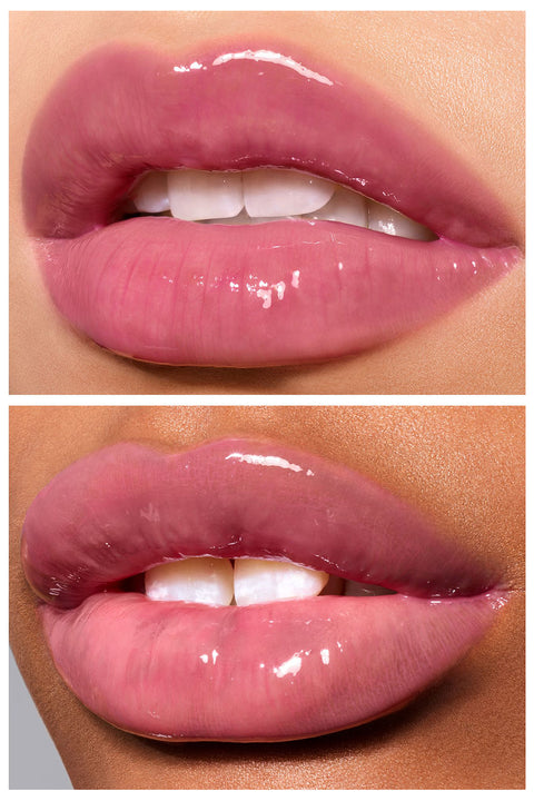 Model wearing the liquid lip balm