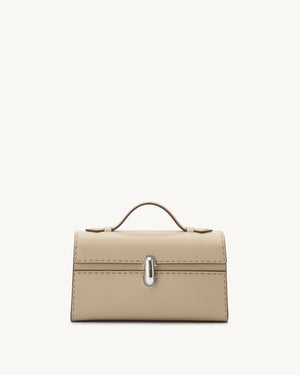Symmetry Pochette In Grained Calf Leather With Hand Stitch