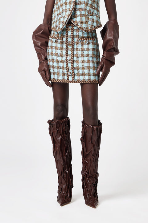 Boucle Check Skirt