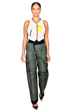 Cargo Pants Printed Wrap Pants