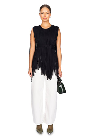 Sleeveless Fringe Top