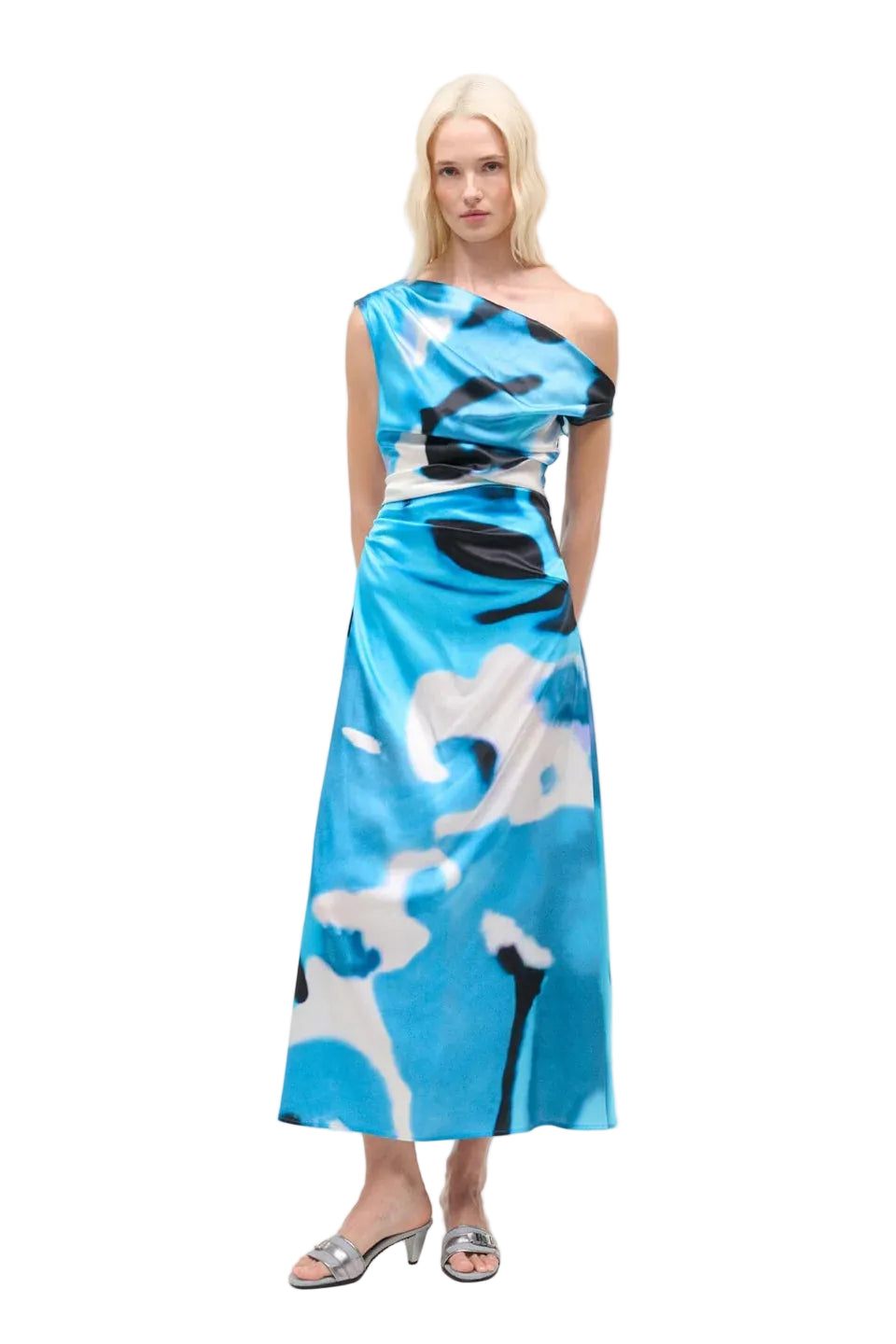 staud phare striped off-the-shoulder maxi dress STAUD | PHARE MAXI DRESS