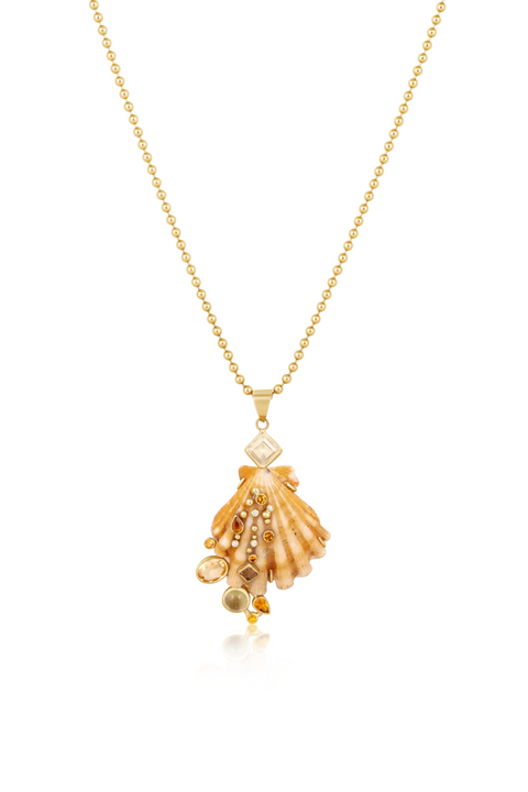 Barnacle Yellow Lion's Paw Pendant