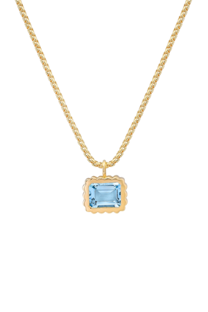 Mini Aquamarine Omega Necklace