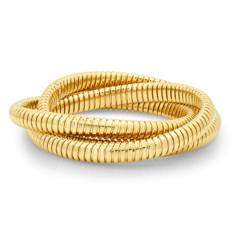 Triple Coil Gold Bracelet