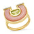 Peridot, Pink Opal and Diamond Horseshoe Ring