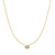 14K YG Oval Gypsy Solitaire Necklace