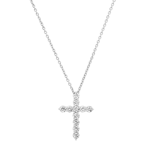 Diamond Cross Necklace .70TCD 14K