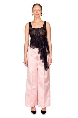 Duchesse Satin Wide Leg Trousers