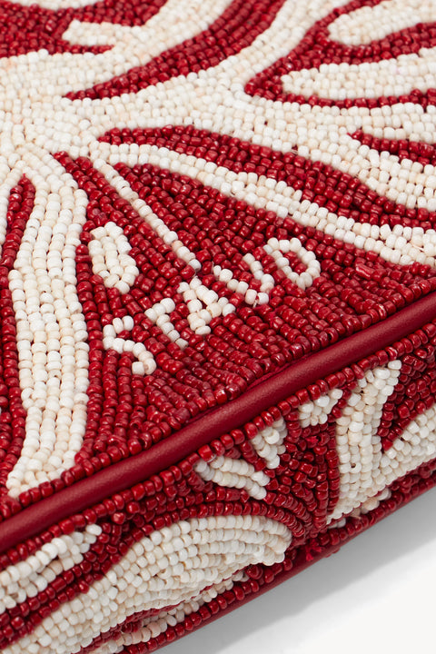 Tommy Beaded Bag Scarlet White