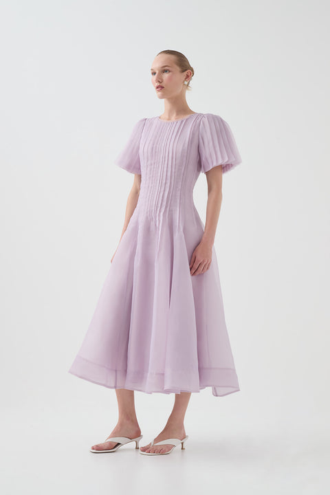 Nova Pleated Midi Dress