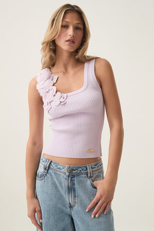 Splendour Flower Knit Tank