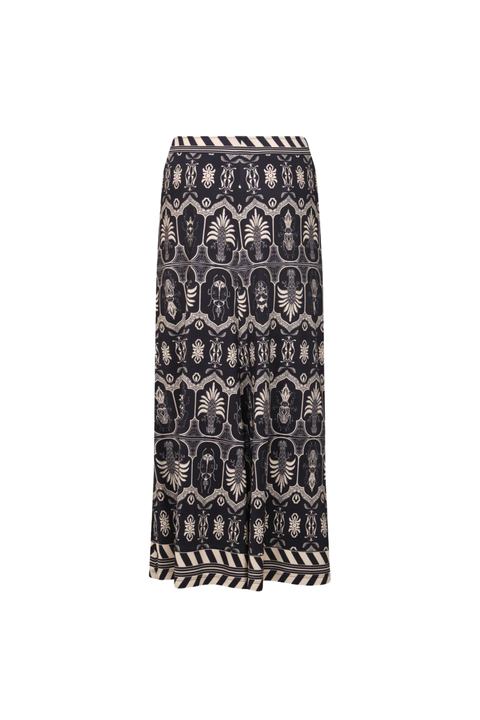Wild Frontiers Ankle Skirt Black/Ecru