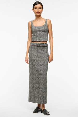 Murray Skirt Textured Herringbone