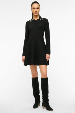 Dujour Dress Black Ivory