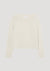 Ghost image of the raw-edge wool cashmere sweater in cream.
