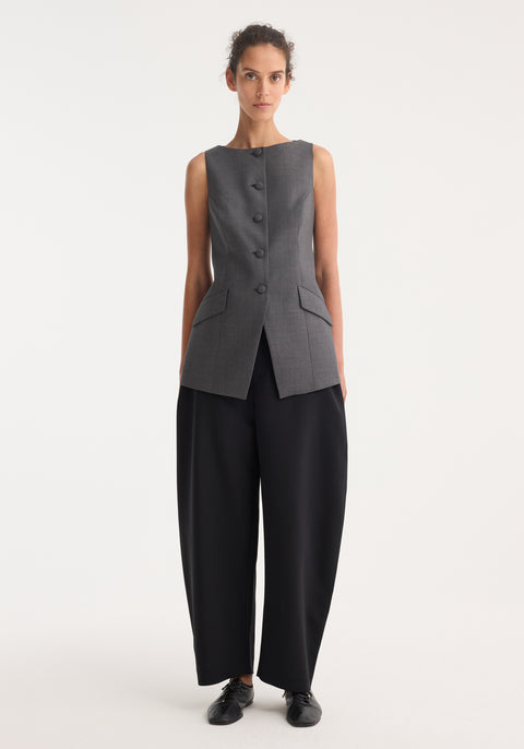 Boat-Neck Waistcoat
