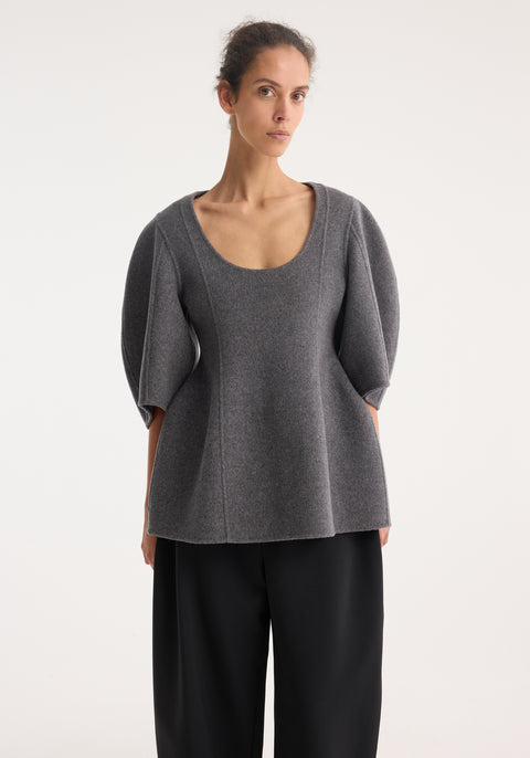 Sculptural Double-Face Top