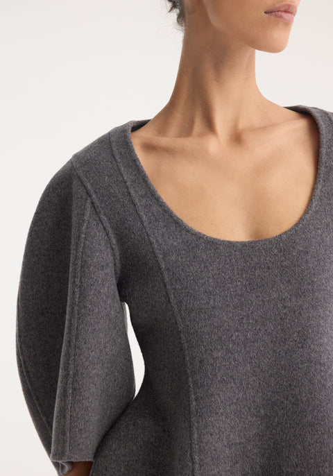 Sculptural Double-Face Top