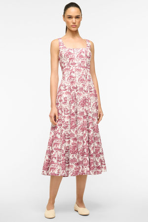 Wells Dress Bordeaux Toile